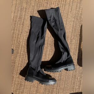 Zara Black knee-high boots